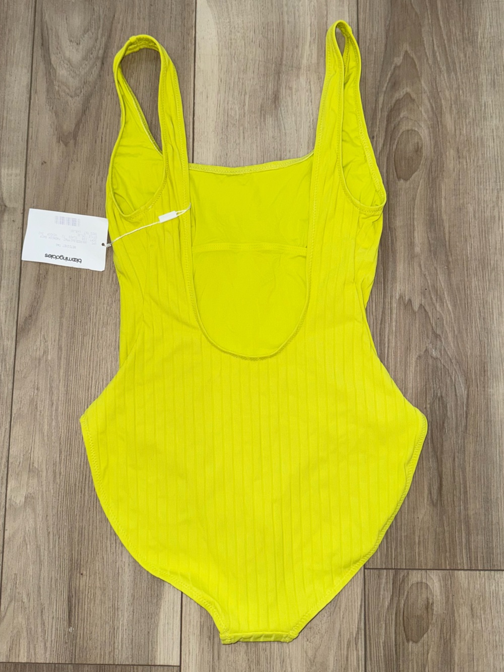 SOLID & STRIPED Yellow Ribbed Scoop One-Piece Swimsuit - Picture 3 of 3